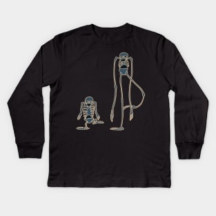 Dancing Skeletons Kids Long Sleeve T-Shirt